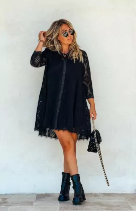 Robe HIPPIE courte noire