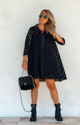 Black HIPPIE short dress