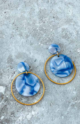 Boucles d'oreilles CELIA bleues