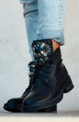 Black VICTORIA ankle boots