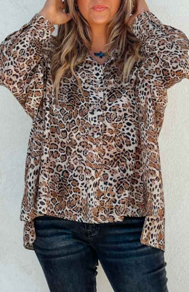 ZELIE leopard blouse