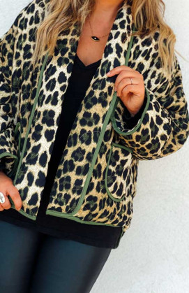 Green leopard PEONIA jacket
