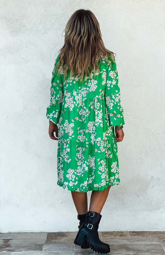 Robe LUCIA courte vert pomme Banditas