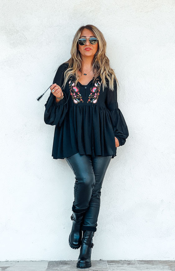 Black COACHELLA blouse