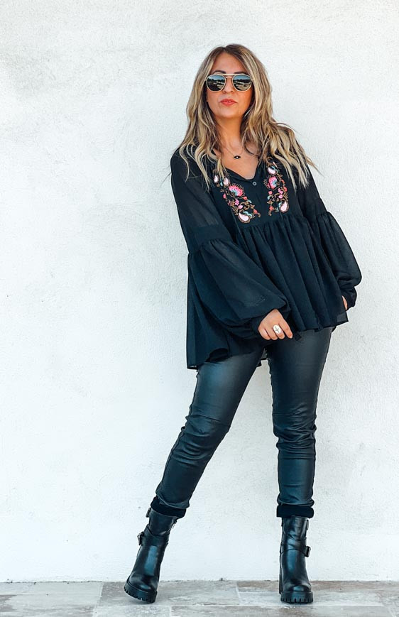 Black COACHELLA blouse