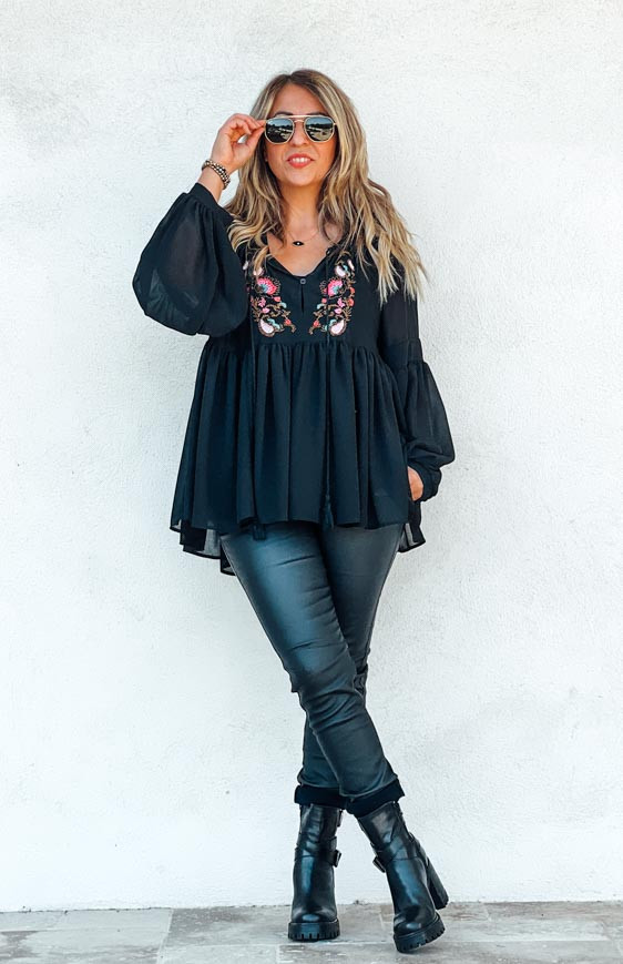 Black COACHELLA blouse