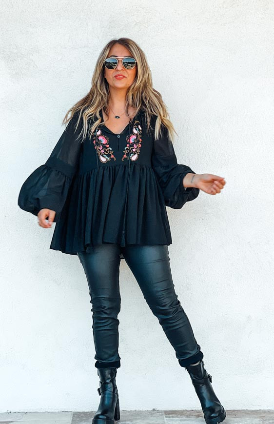 Black COACHELLA blouse