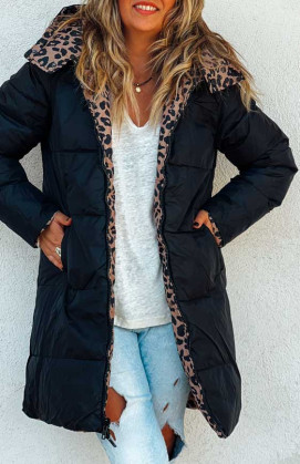 Leopard beige ELLIE padded jacket