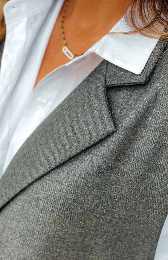 Blazer MATTEO sans manches gris