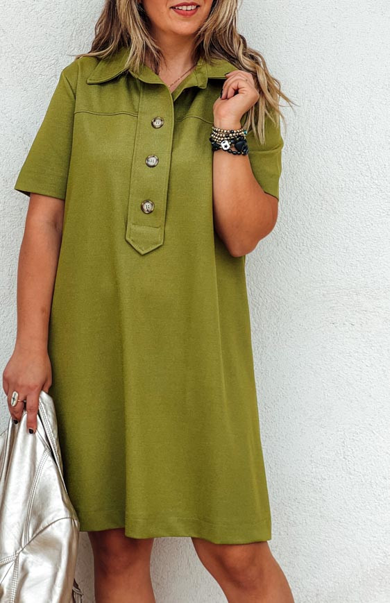 Green MELODIE short dress