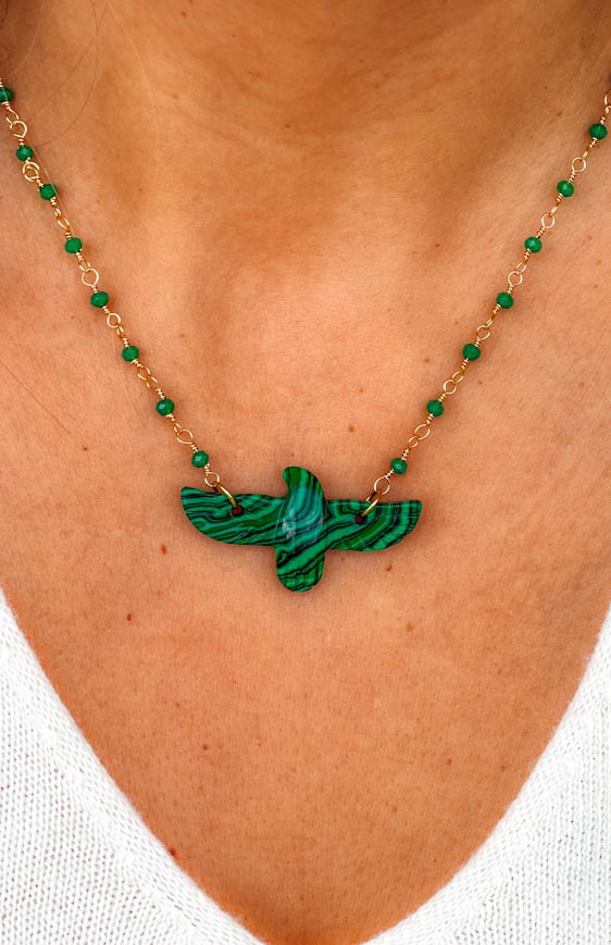Green EAGLE necklace
