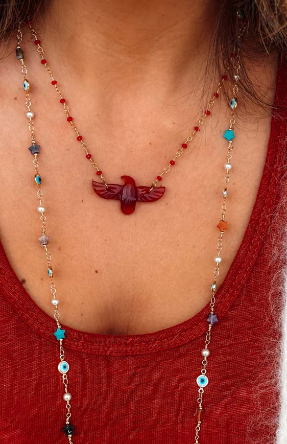 Red EAGLE necklace