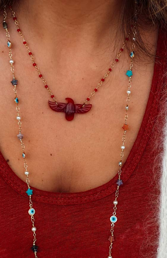 Collier EAGLE rouge