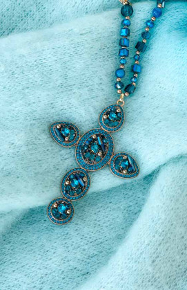 Blue MARIUS long necklace