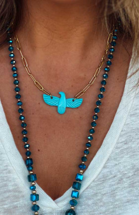 Collier BIRDY turquoise