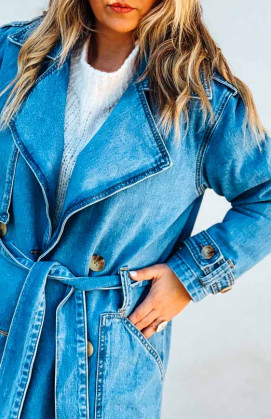 Blue JULES trench coat