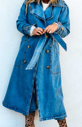 Blue JULES trench coat