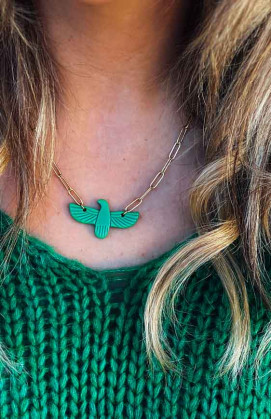 Apple-green BIRDY necklace