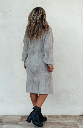 Light grey midi LENA dress