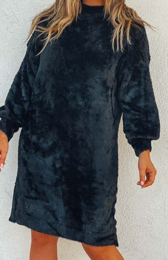 Black midi LENA dress