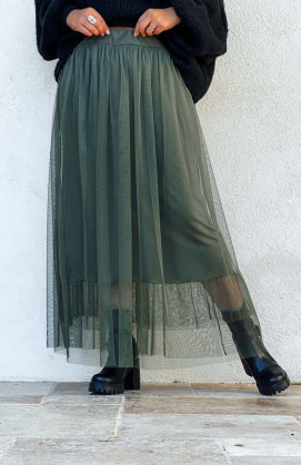 Khaki CAPUCINE skirt