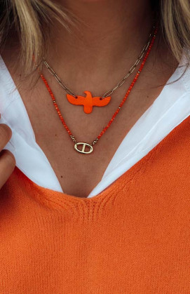 Orange TIMEO necklace