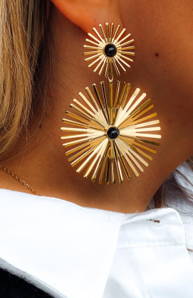 Golden/black CORA earrings