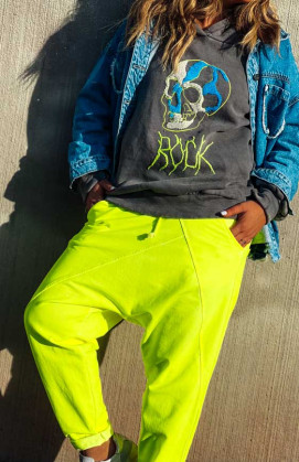 Fluorescent yellow MAEL jogging suit