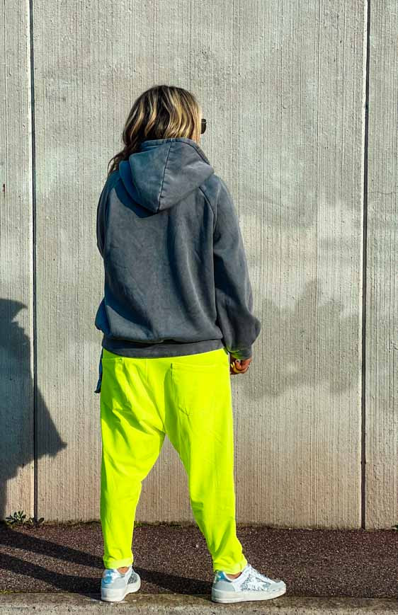 Fluorescent yellow MAEL jogging suit