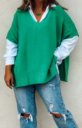 Green DEREK sleeveless sweater