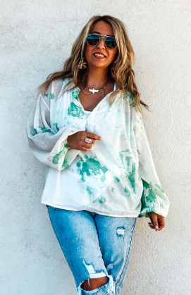 Water green CLARENCE blouse
