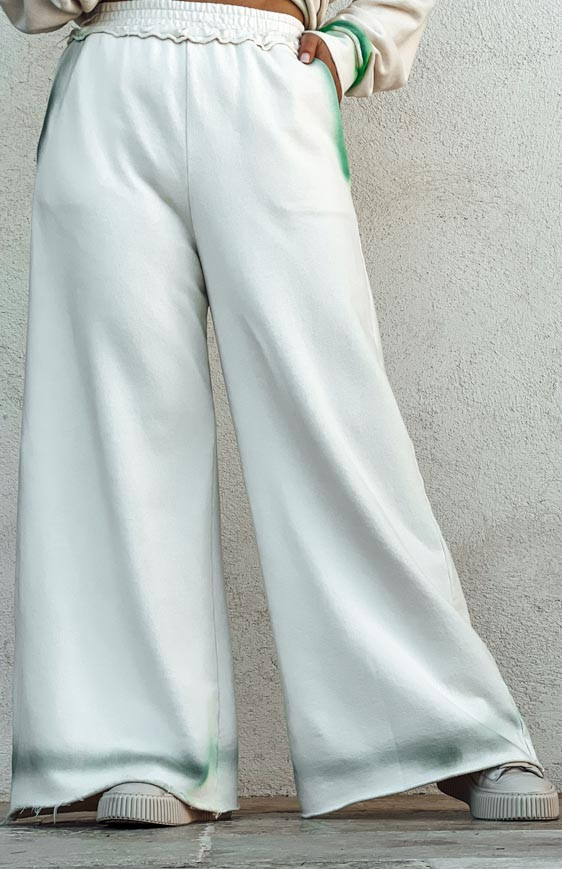 Beige green WOLF pants