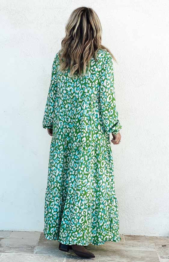 Green ALEXIA long dress