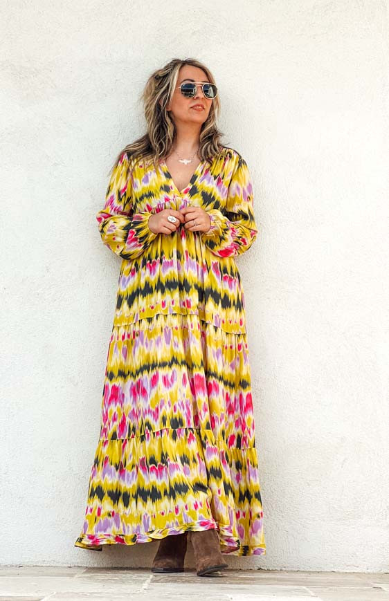 Yellow ELOANE long dress