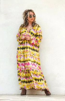 Yellow ELOANE long dress