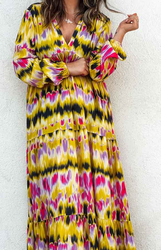 Yellow ELOANE long dress