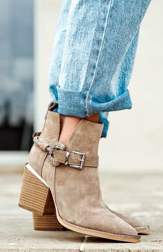 Beige LIMA ankle boots