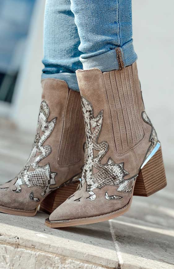 Beige MEMPHIS ankle boots