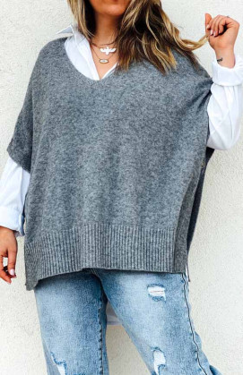 Grey DEREK sleeveless sweater