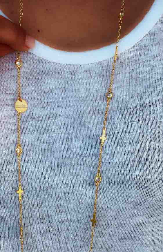 Golden CYBILLE long necklace
