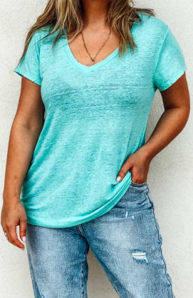 T-shirt NICO manches courtes turquoise