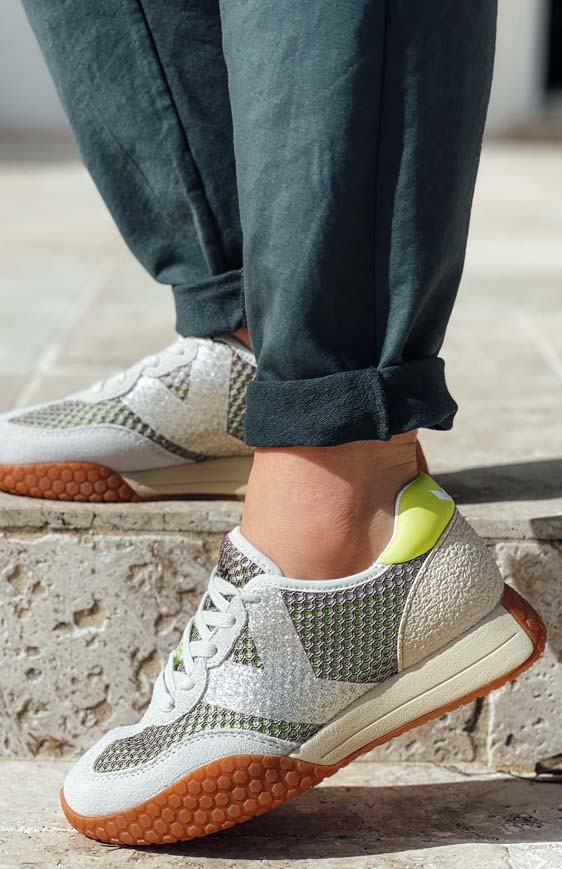 Fluorescent yellow/gold ACAPULCO sneakers