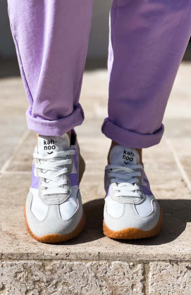 White/lilac MIAMI sneakers