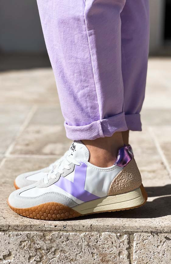 White/lilac MIAMI sneakers