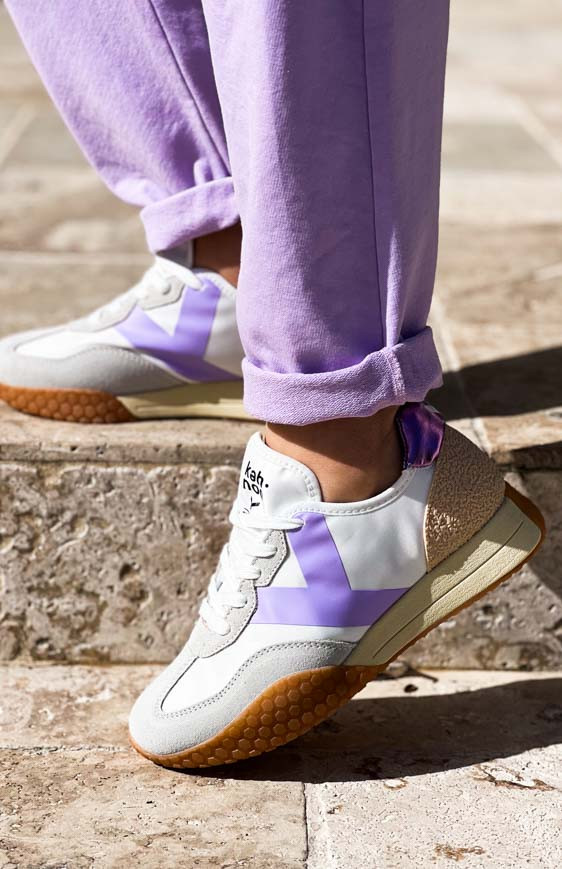 White/lilac MIAMI sneakers