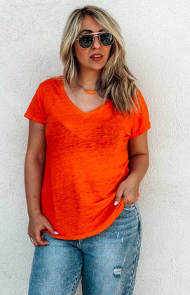 T-shirt NICO manches courtes orange