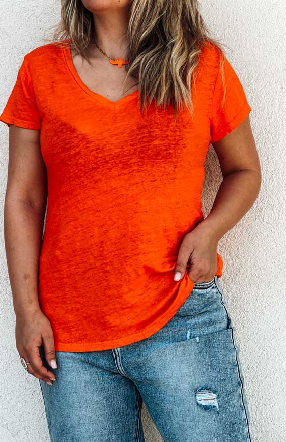 Orange NICO short sleeved t-shirt