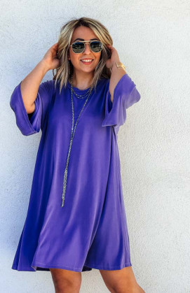 Purple AMANDINE short dress
