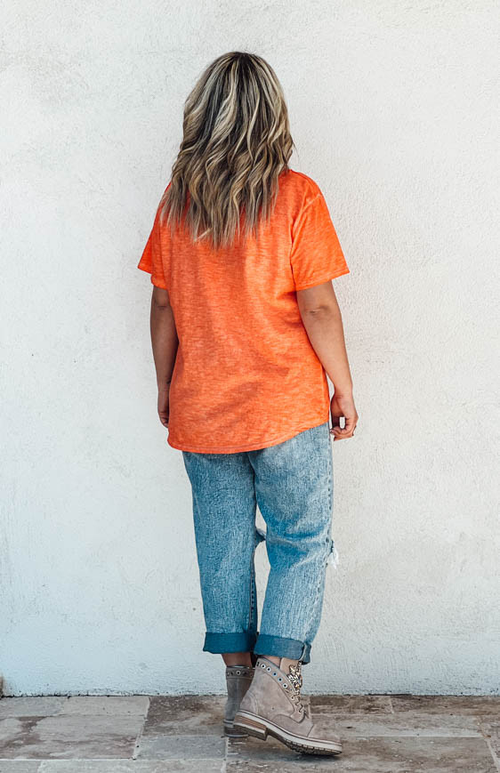 T-shirt TRAVIS manches courtes orange
