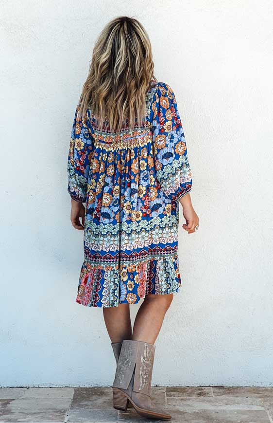 Robe JANE courte manches 3/4